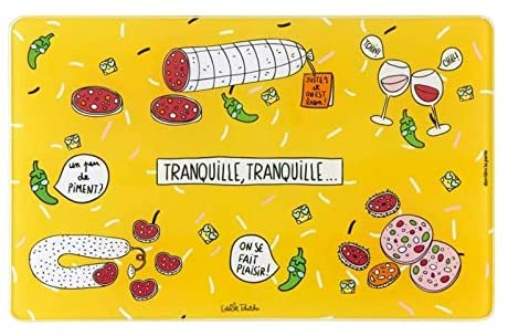 Tabla de vidrio y cuchillo Charcuterie